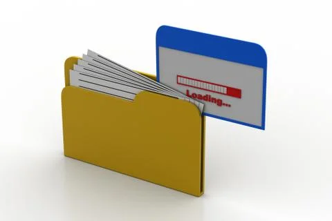 File folder downloading 무료 스톡 일러스트