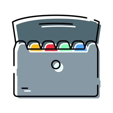 File folder expanding documents organizer with color tabs Illustrazione stock