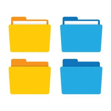 File folder in flat style. Stock Illustration