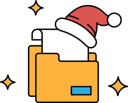 A file folder with a hat on top of it Stock-Illustration