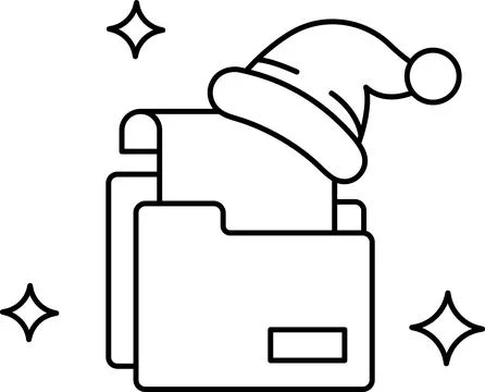A file folder with a hat on top of it Stock-Illustration