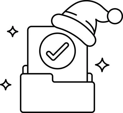 A file folder with a hat on top of it Illustrazione stock