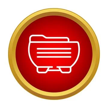 File folder icon for data organization and storage 库存插图