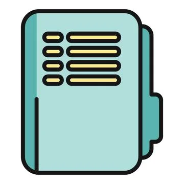 File folder icon for data organization and storage Stock Illustration