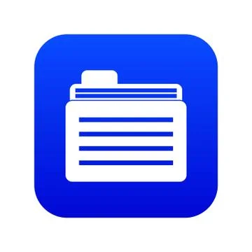 File folder icon digital blue Stock-Illustration
