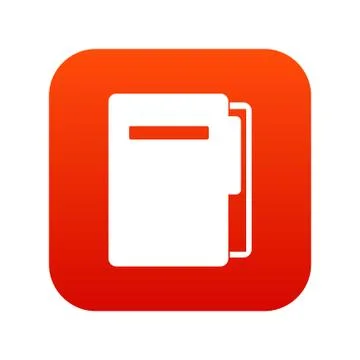 File folder icon digital red 스톡 일러스트