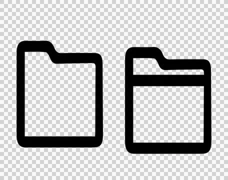 File Folder Icon Editable Stroke Stock Illustration