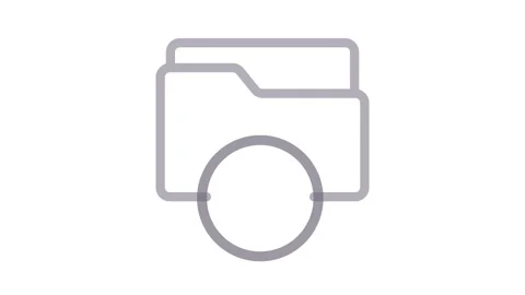File folder icon featuring a arrow pointing to the right, symbolizing file .. 動画素材 334834175
