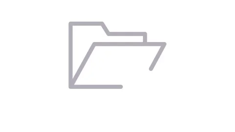 File folder icon featuring a circle overlay, indicating a notification or a.. Video stock 334834166