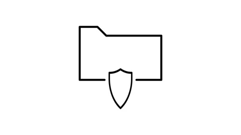 File folder icon featuring a cross, indicating a deletion or error status Stock Footage 334095125