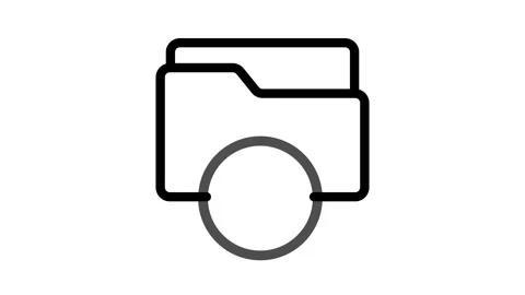 File folder icon featuring a prominent question mark, symbolizing inquiries.. Stock Footage 334834347