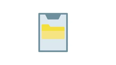 File folder icon featuring a shield, symbolizing data protection and security. Stock Footage 334021167