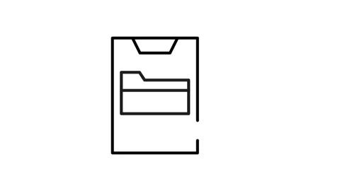 File folder icon featuring a shield, symbolizing data protection and security Stock Footage 334037618