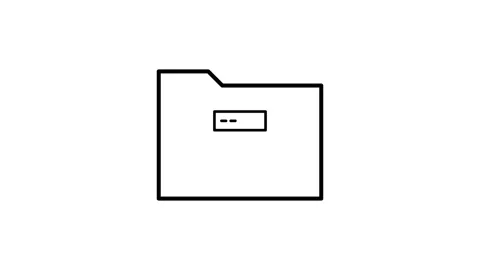 File folder icon featuring two differently colored folders stacked together. Stock Footage 333461945