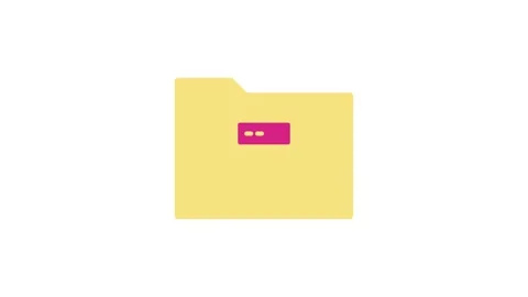 File folder icon featuring two differently colored folders stacked together. Stock Footage 333462012