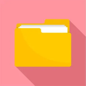 File folder icon, flat style 스톡 일러스트