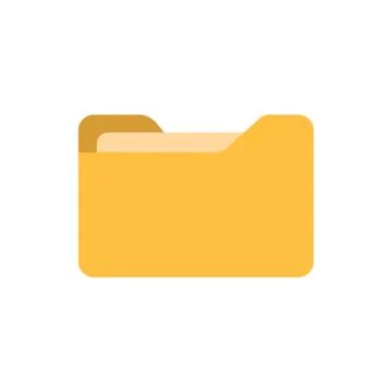 File folder icon in flat style. Documents archive vector illustration on whit Illustrazione stock