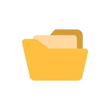 File folder icon in flat style. Documents archive vector illustration on whit 스톡 일러스트