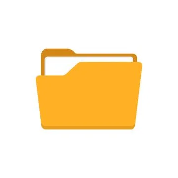 File folder icon in flat style. Documents archive vector illustration on whit Illustrazione stock