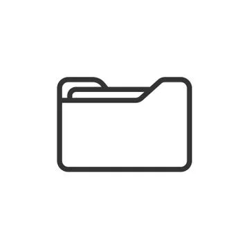 File folder icon in flat style. Documents archive vector illustration on whit 스톡 일러스트
