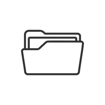 File folder icon in flat style. Documents archive vector illustration on whit イラスト素材