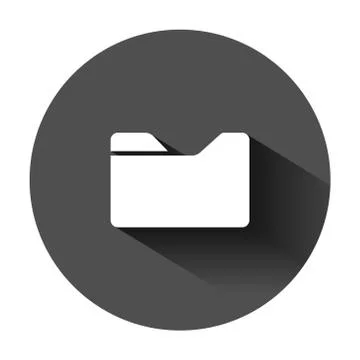 File folder icon in flat style. Documents archive vector illustration on blac 스톡 일러스트