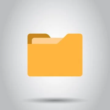 File folder icon in flat style. Documents archive vector illustration on isol Illustrazione stock