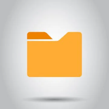 File folder icon in flat style. Documents archive vector illustration on isol Illustrazione stock