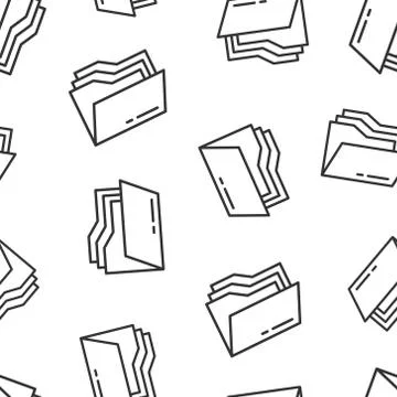File folder icon in flat style. Documents archive vector illustration on isol Illustrazione stock