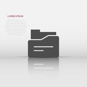 File folder icon in flat style. Documents archive vector illustration on is.. Stock-Illustration