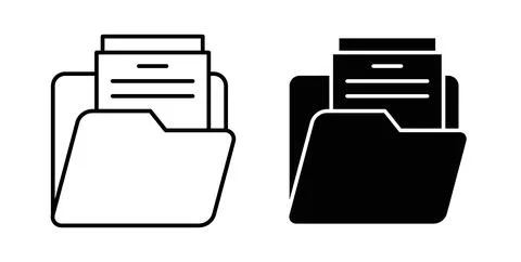 File Folder icon Illustration designs pack for Web 스톡 일러스트