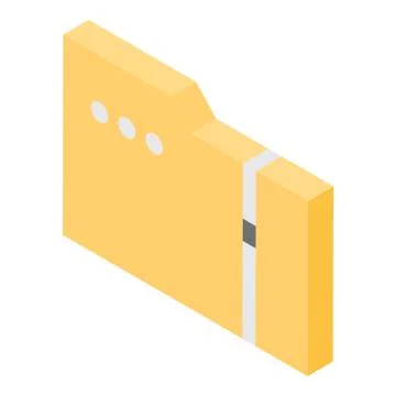 File folder icon, isometric style Illustrazione stock