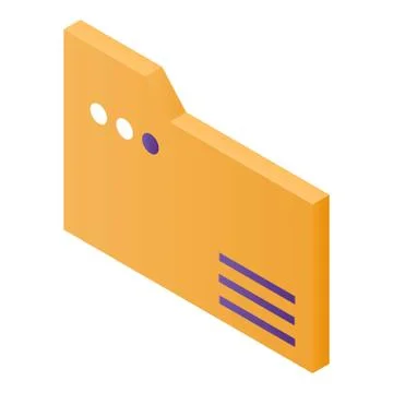 File folder icon, isometric style Stockillustratie