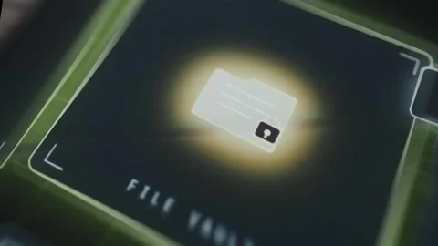 File folder icon with a keyhole, protected storage 動画素材 335464936