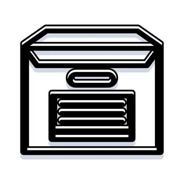 File folder icon organizing documents and data 库存插图