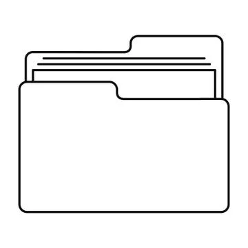 File folder icon, outline style Stock-Illustration