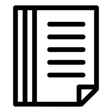 File folder icon, outline style 库存插图