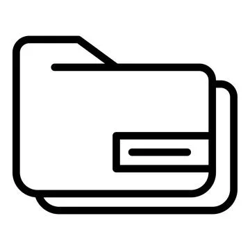 File folder icon, outline style Stock-Illustration