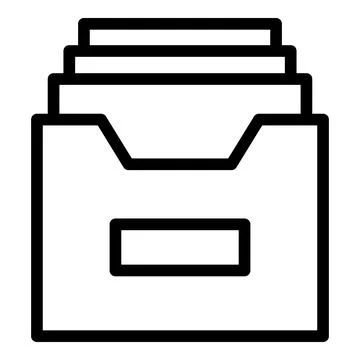 File folder icon outline vector. Portfolio document Stock-Illustration
