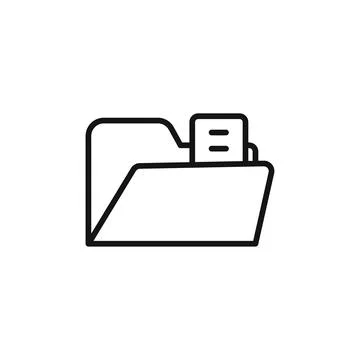 File Folder Icon Perfect for Document Organization Stock Illustration