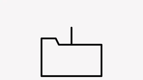 File folder icon representing document organization and storage. Video stock 332849888
