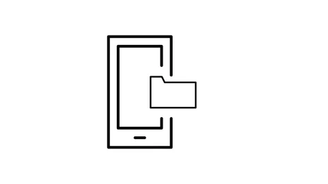 File folder icon representing organization and storage of documents. Stock Footage 333102724