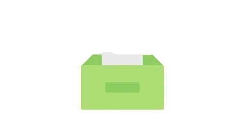 File folder icon representing organization and storage of documents. 스톡 동영상 333909434