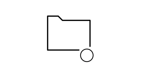 File folder icon representing organization and storage of documents. 스톡 동영상 334037457