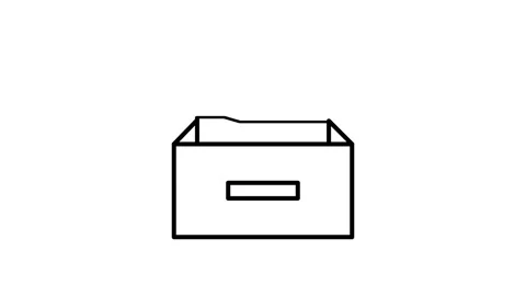 File folder icon representing organization and storage of documents. 스톡 동영상 334037518