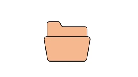 File folder icon representing organization and storage of documents. 動画素材 335140195