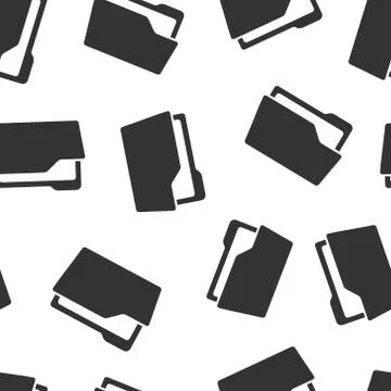 File folder icon seamless pattern background. Documents archive vector illust 스톡 일러스트
