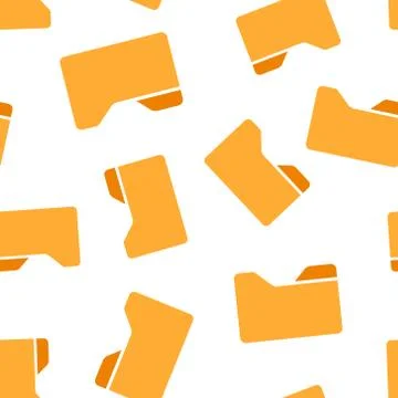 File folder icon seamless pattern background. Documents archive vector illust Illustrazione stock