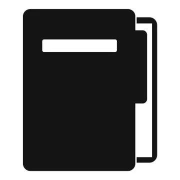 File folder icon, simple style Illustrazione stock