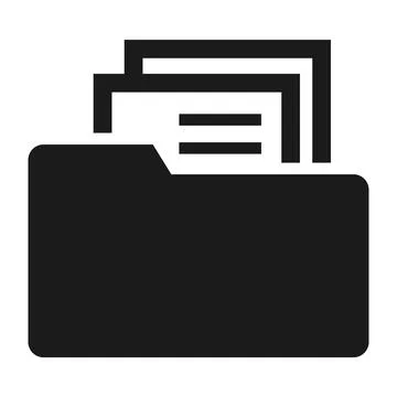 File folder icon, simple style 스톡 일러스트